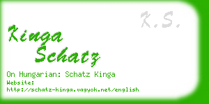 kinga schatz business card